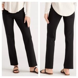 Quince Women’s Ultra-Stretch Ponte Straight Leg Black Pull On Pants Size Small